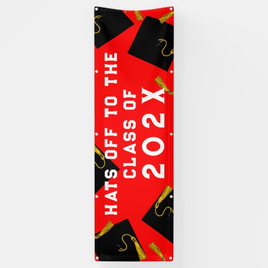 Afstuderen 2025 Rood Spandoek (Verticaal)