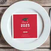 Afstuderen 2025 Rood Wit Afstudeerder Custom Paper Servet