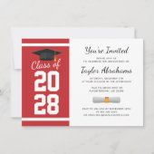 Afstuderen 2025 Rood Wit Afstudeerder Partij Kaart (Voorkant)