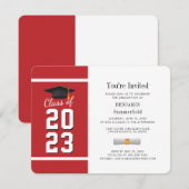 Afstuderen 2025 Rood Wit Afstudeerder Partij Kaart (Voorkant / Achterkant)