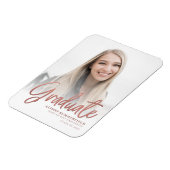 Afstuderen 2025 Roos Gold Fotoaankondiging Magneet (Linkerzijde)