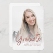 Afstuderen 2025 Roos Gold Script Afstudeerder Aankondiging (Voorkant / Achterkant)