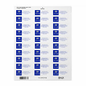 Afstuderen 2025 Royal Blue Faux Silver Etiket (Full Sheet)