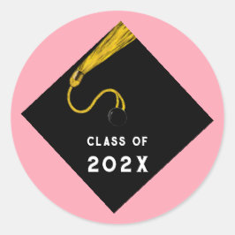 Afstuderen 2025 Roze Ronde Sticker