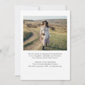 Afstuderen 2025 Schattige Foto Afstuderen Aankondiging (Achterkant)