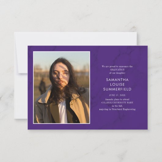 Afstuderen 2025 Script 4 Foto Paarse aankondiging (Achterkant)