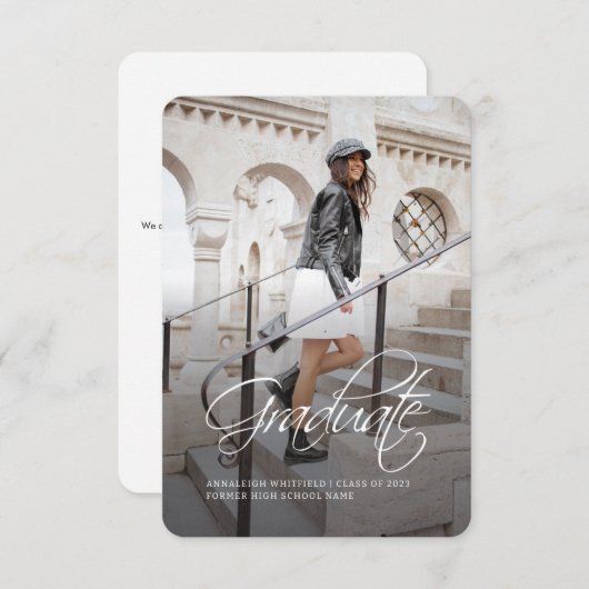 Afstuderen 2025 Script Afstudeerder Fotoaankondigi Notitiekaartje (Voorkant / Achterkant)