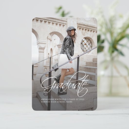 Afstuderen 2025 Script Afstudeerder Fotoaankondigi Notitiekaartje (Staand voorkant)