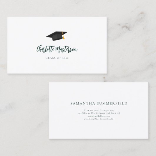 Afstuderen 2025 Script Afstudeerder Naam Visitekaartje (Voorkant / Achterkant)