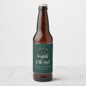Afstuderen 2025 Script Afstudeerder Party Green Cu Bier Etiket (Voorkant)