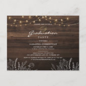 Afstuderen 2025 Script Afstudeerder Party String L Uitnodiging Briefkaart (Voorkant)