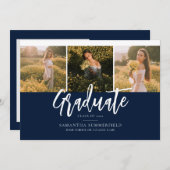 Afstuderen 2025 Script Foto's Elegant Aankondiging (Voorkant / Achterkant)