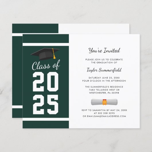 Afstuderen 2025 Script Green Afstudeerder Party In (Voorkant / Achterkant)