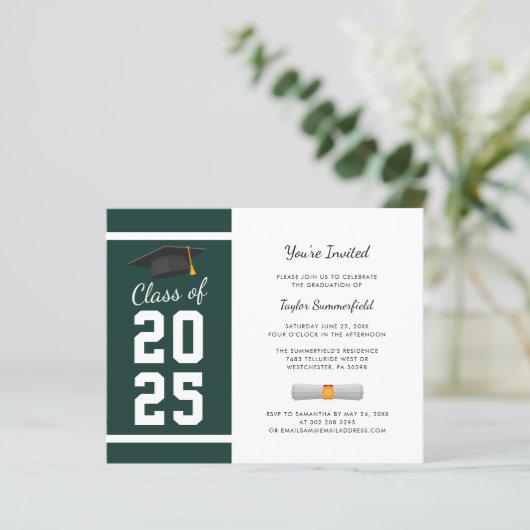 Afstuderen 2025 Script Green Afstudeerder Party In (Staand voorkant)