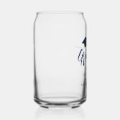 Afstuderen 2025 Script Navy Blue Gepersonaliseerd Blikvorm Glas (Rechts)