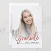 Afstuderen 2025 Script Photo Afstudeerder aankondi Kaart (Voorkant / Achterkant)