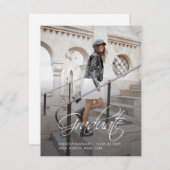 Afstuderen 2025 Script Photo Afstudeerder aankondi Notitiekaartje (Voorkant / Achterkant)