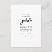 Afstuderen 2025 Script Photo Afstudeerder Party In Informatiekaartje (Achterkant)