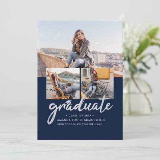 Afstuderen 2025 Script Photo Collage Aankondiging (Staand voorkant)