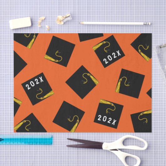 Afstuderen 2025 Sinaasappel Tissuepapier (Craft)