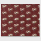 Afstuderen 2025 Sparklers op Maroon Cadeaupapier (Vlak)