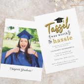 Afstuderen 2025 Tassel Worth Hassle Party Kaart