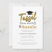 Afstuderen 2025 Tassel Worth Hassle Party Kaart (Voorkant)