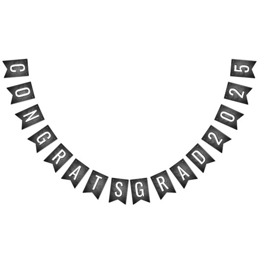 Afstuderen 2025 Tekst op zwarte lei Vlaggetjes (Alle)