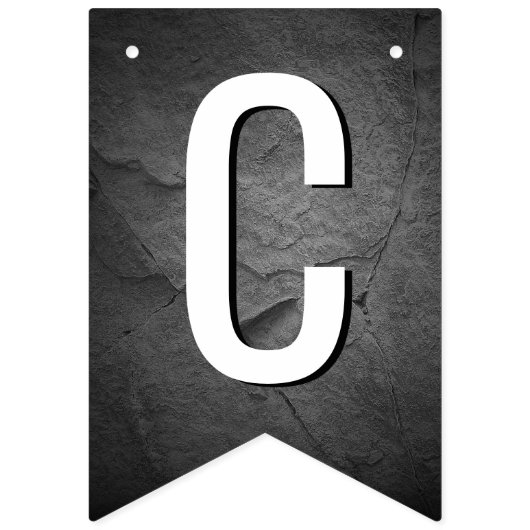 Afstuderen 2025 Tekst op zwarte lei Vlaggetjes (Eerste vlag)