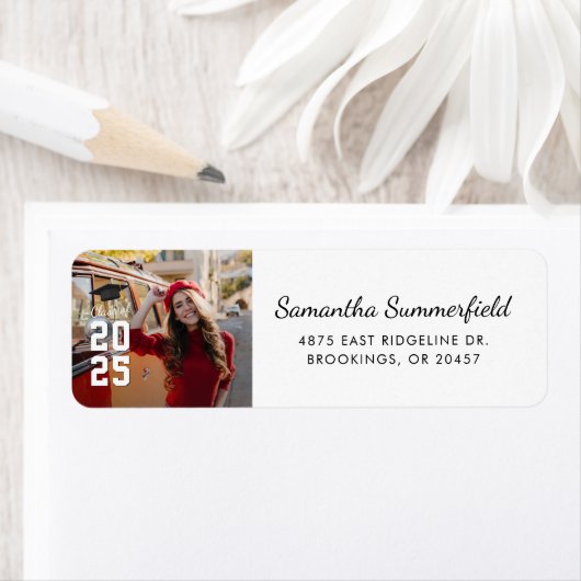 Afstuderen 2025 Teruggaveadres voor fotoscript Etiket (Insitu)