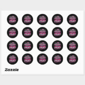 Afstuderen 2025 Trotse oma van 2025 Afstuderen Flo Ronde Sticker (Vel)