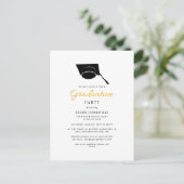 Afstuderen 2025 Typografie Afstudeerder Partij Uitnodiging Briefkaart (Staand voorkant)