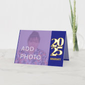 afstuderen 2025 Uitnodiging Opgevouwen Folie Kaart (Voorkant)
