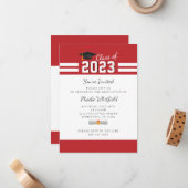 Afstuderen 2025 Uitnodiging voor een Red Party (Voorkant / Achterkant in situ)