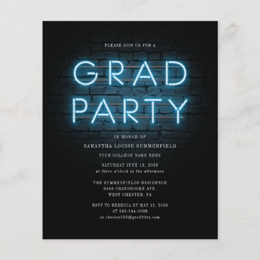 Afstuderen 2025 Uitnodiging voor moderne feestjes (Voorkant)