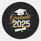Afstuderen 2025 voor CL van 2025 Afstuderen Ronde Sticker (Voorkant)