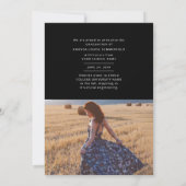 Afstuderen 2025 Zwart Script Afstudeerder Fotocoll Aankondiging (Achterkant)