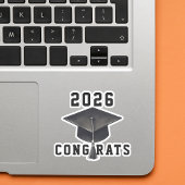 Afstuderen 2025 Zwart Wit pet Gefeliciteerd Sticker