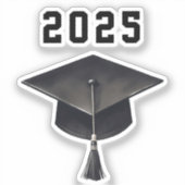 Afstuderen 2025 zwart wit pet sticker (Voorkant)