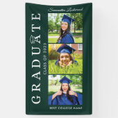 Afstuderen 2026 Afstudeerfoto Groen en Wit Spandoek (Verticaal)