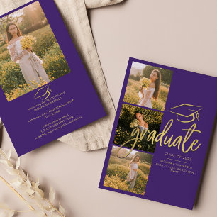 Afstuderen 2026 Afstudeerfoto's Paarse Script Aankondiging