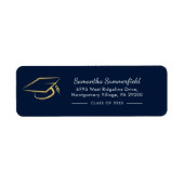 Afstuderen 2026 Afstudeerhoed Afgestudeerde Retour Etiket (Voorkant)