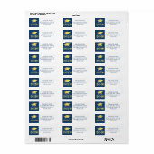 Afstuderen 2026 Blauw Nepgoud of Aangepaste Kleur Etiket (Full Sheet)