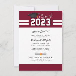 Afstuderen 2026 Elegante Afstudeerders Bordeauxkle Kaart