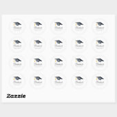 Afstuderen 2026 Kwast Handgeschreven Script Ronde Sticker (Vel)