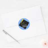 Afstuderen 2026 Lichtblauw Ronde Sticker (Envelop)