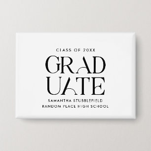 Afstuderen 2026 Modern Afstudeerfeest Button