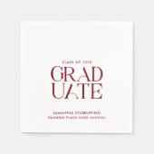 Afstuderen 2026 Modern Feestpapier Servet (Voorkant)