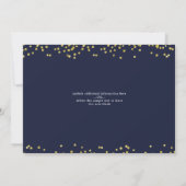 Afstuderen 2026 Navy Blauwe Gouden Glitters Kaart (Achterkant)