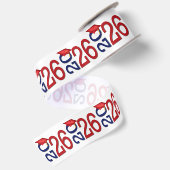 Afstuderen 2026 Rood en Marineblauw Satijnen Lint (Achterkant)